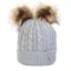 Hy Equestrian Morzine Children's Bobble Hat - Grey